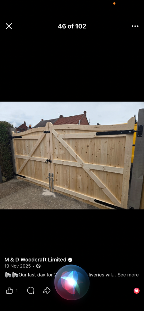Pair of Wooden Garden Gates - Brand New