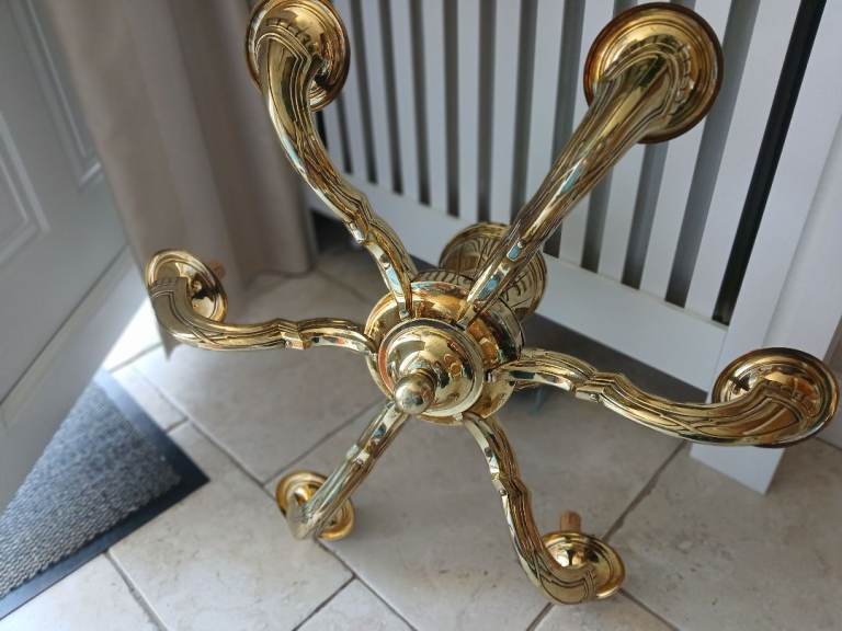 Brass chandalier 