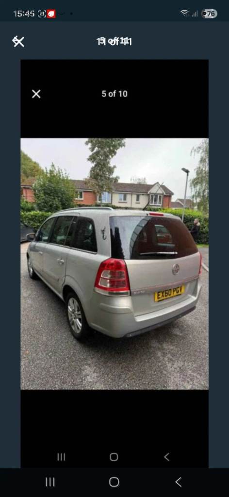 Vauxhall, ZAFIRA, MPV, 2010, Other, 1910 (cc), 5 doors