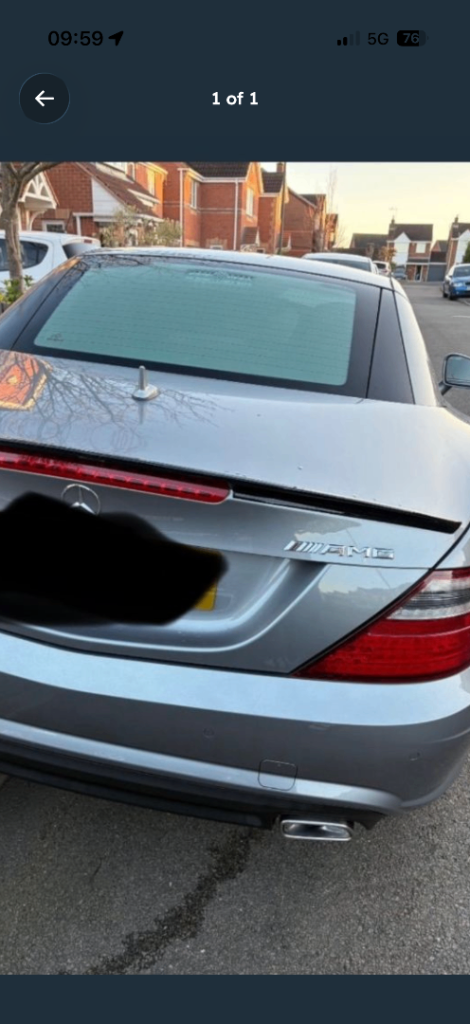 Mercedes SLK R172 gloss black rear spoiler 