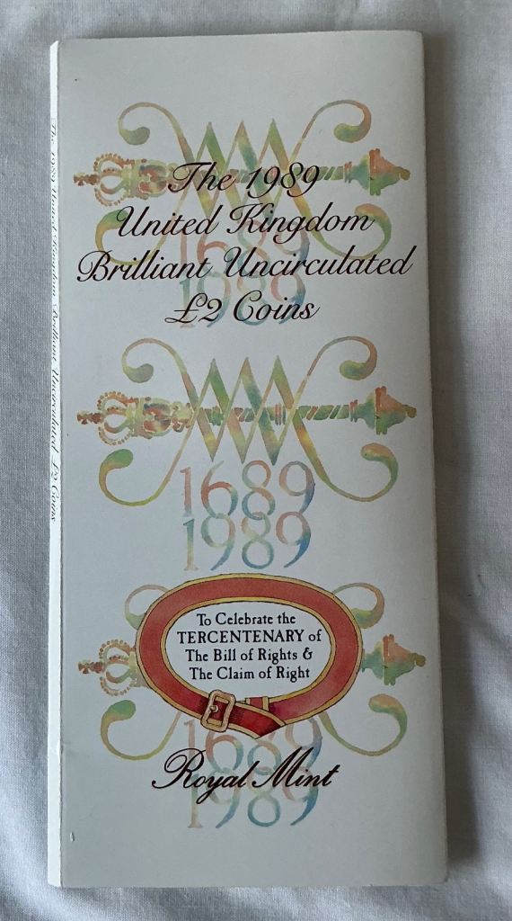 Royal Mint 1989 Brilliant Uncirculated £2 Coins Set with Folder