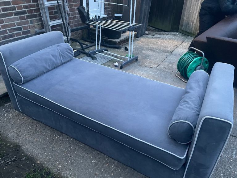 Grey chaise sofa with cushions £50 