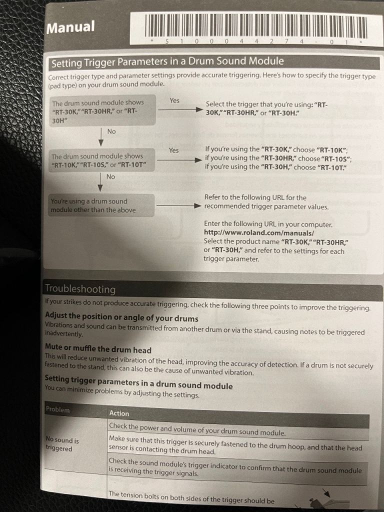 Roland RT30K Kick Drum Trigger