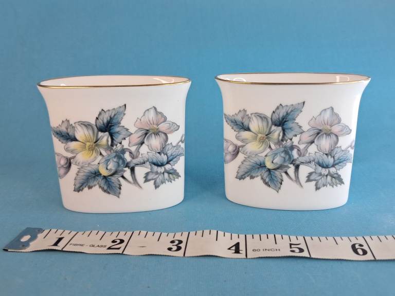 Vintage Royal Worcester fine bone china cigarette holders, or toothpick holders 