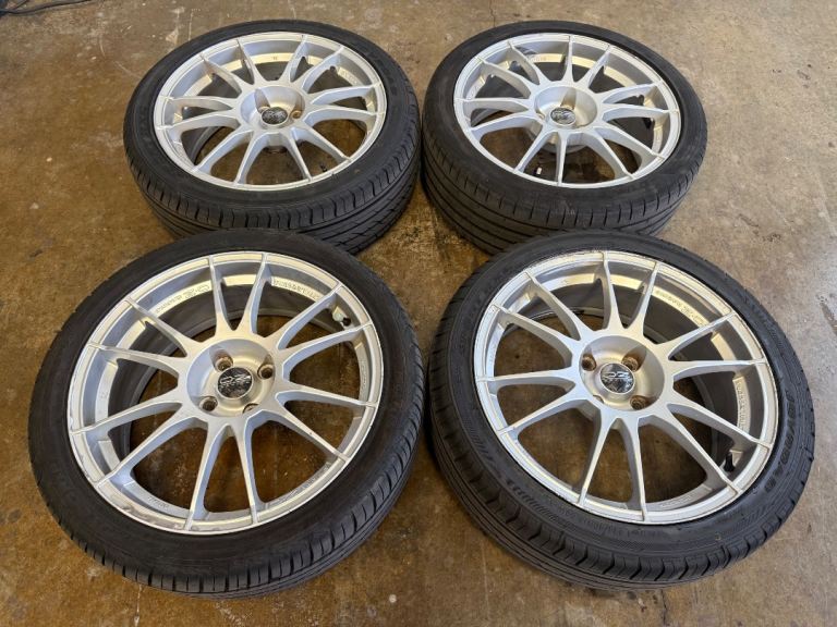 GENUINE OZ RACING ULTRALEGGERA 18” 4x108 ALLOY WHEELS + TYRES FORD PEUGEOT CITREON