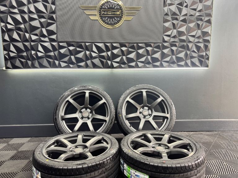 19” inch velocity gunmetal alloy wheels 5x112 audi vw mercedes a3 s3 rs golf r a45 35 cla caddy bola