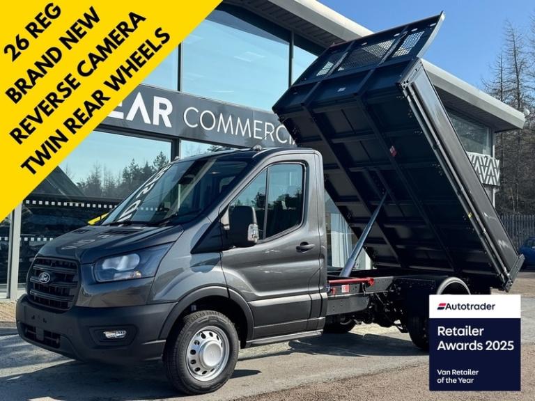  Ford Transit 165ps 350 Leader Single Cab Tipper DRW with A/C, Rev Cam and 12 Screen Tipper Diese...