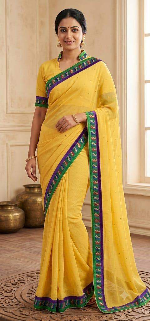 Summer Sunrise Saree 🌞