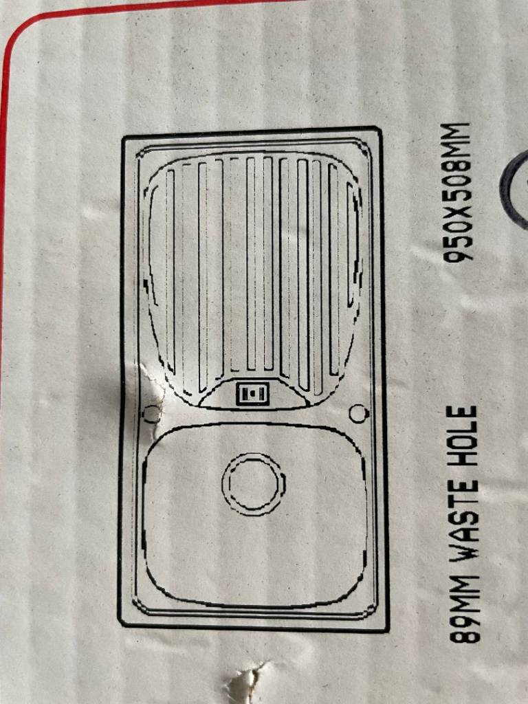 image for Stainless Steel Kitchen Sink - unused