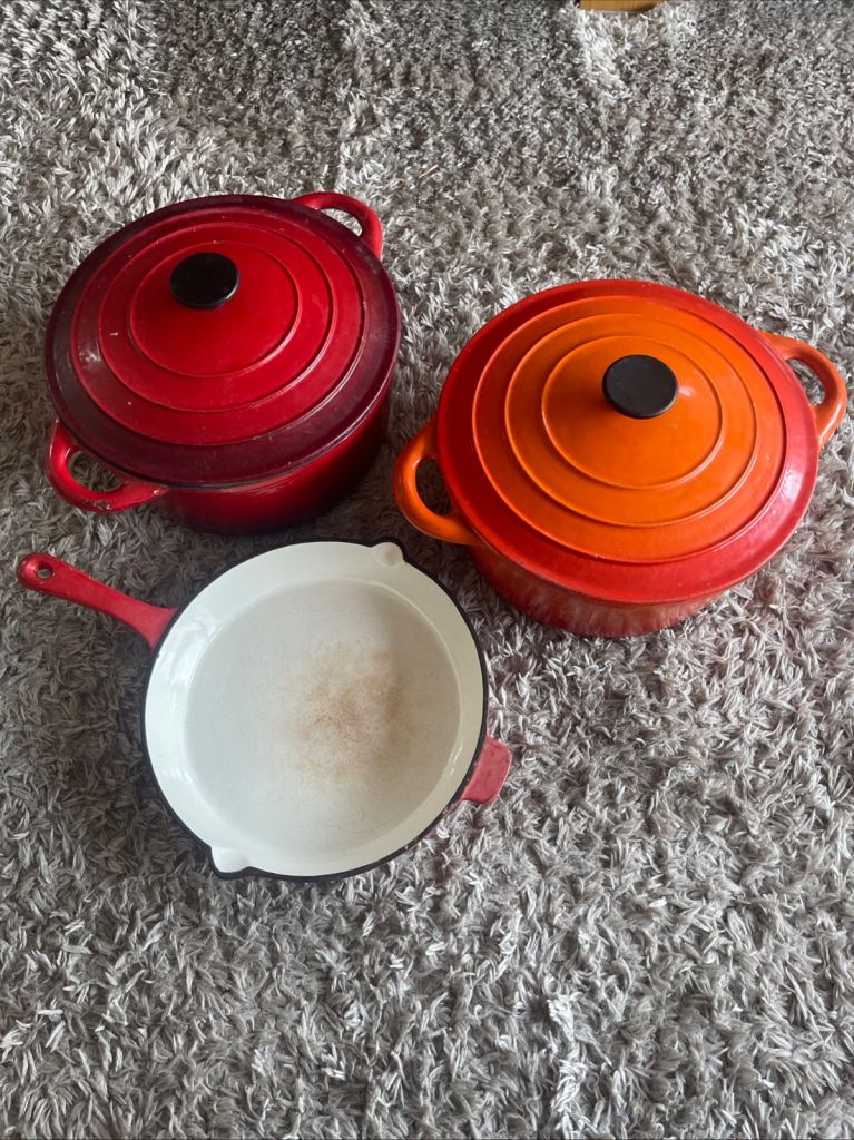 Le Creuset Style Pots & Frying Pan