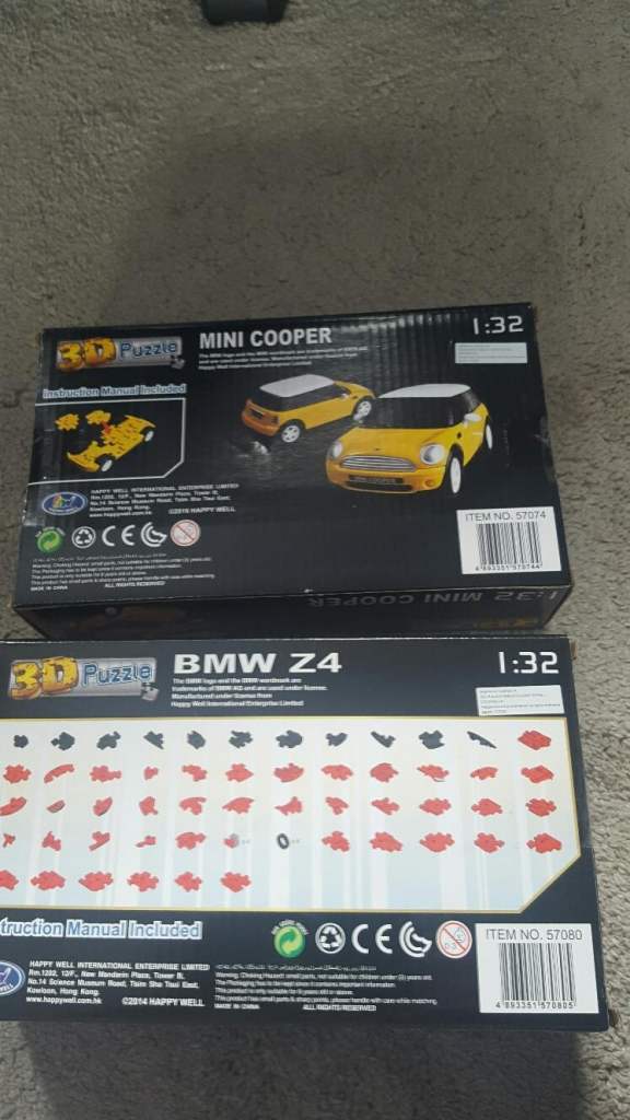 BMW Z4 & Mini Cooper 3D Vehicles (Both Brand New in Box)