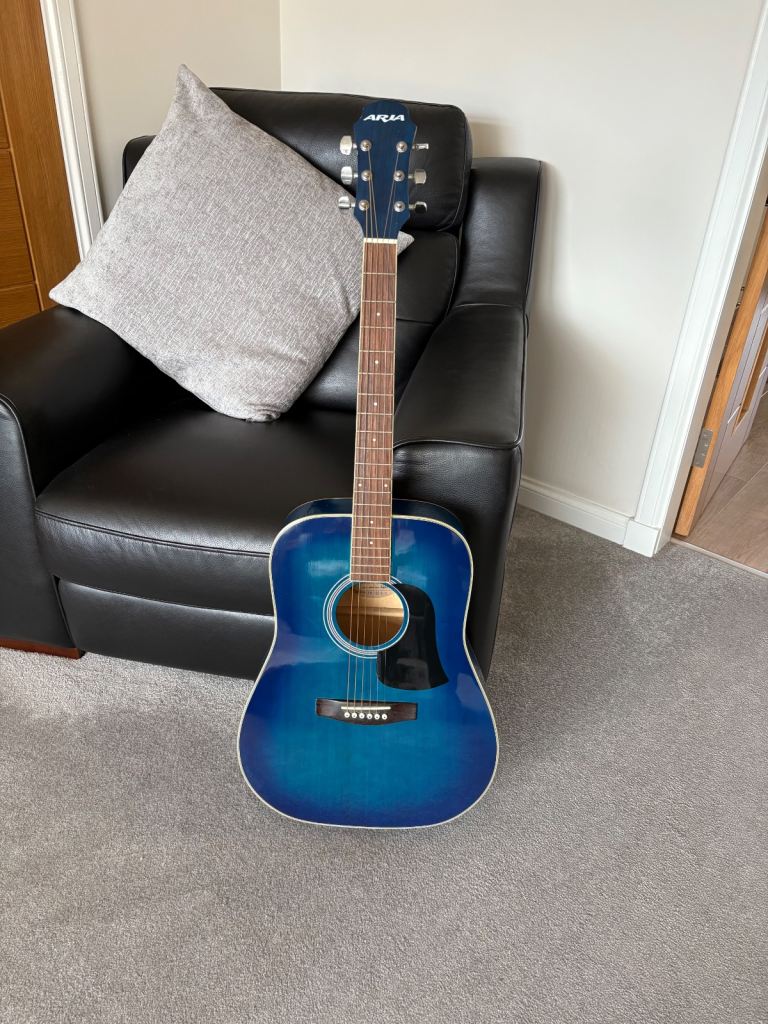 Aria AW-20BLS Acoustic Guitar Blue 