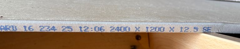 New Plasterboard Sheet offcuts – 2400 x 860 x 12.5mm,