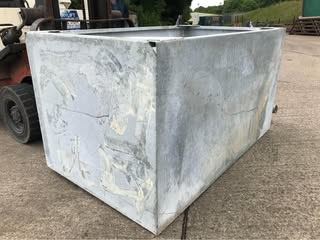 large galvanised water tank