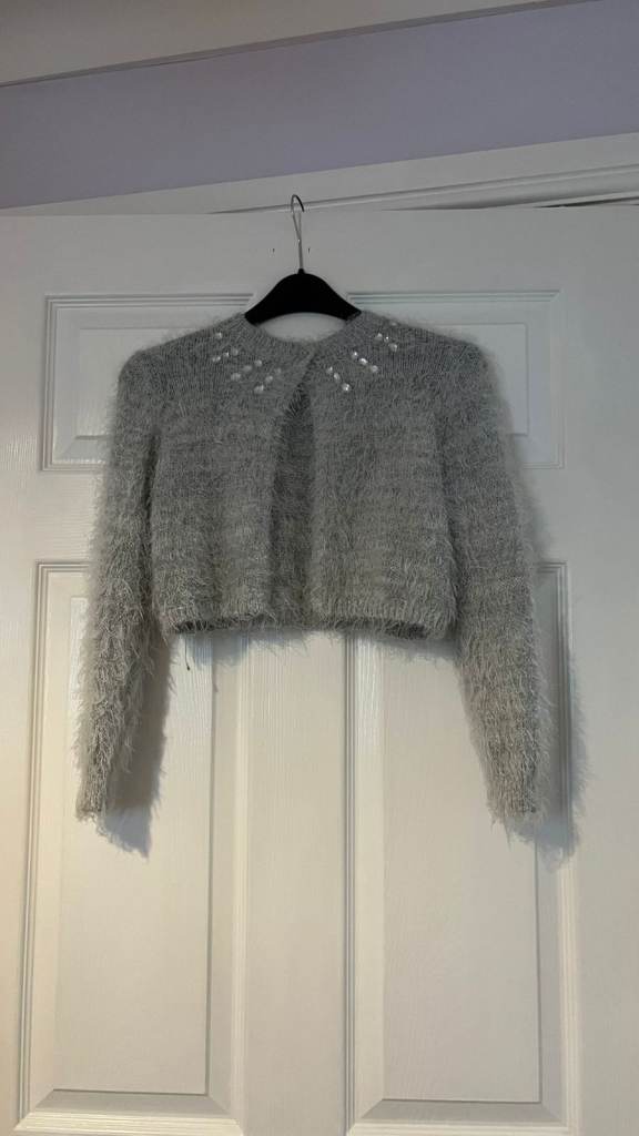 image for Grey Fuzzy Fur Cardigan