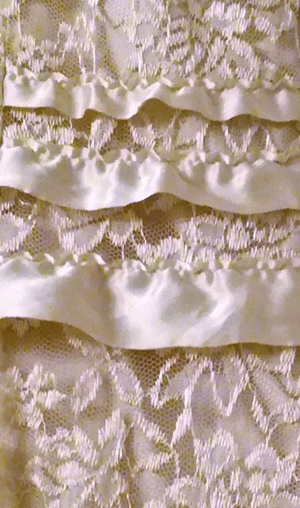 NEW JESSICA McCLINTOCK LACE DRESS Embellished Gold Satin Lined Ribbon Strapless Maxi Long Gown PROM