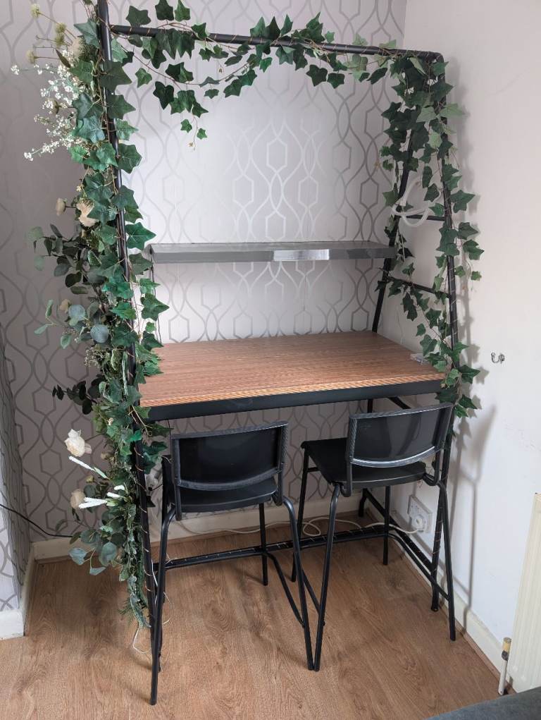 Bar table and stools