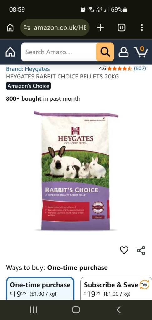 Rabbit Food, treats & Meadow Hay 