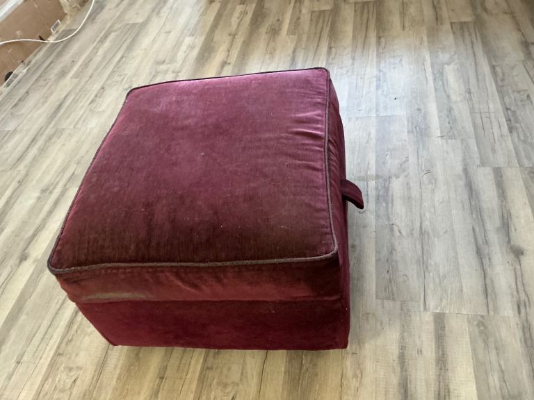 Furniture Village Burgundy Footstool