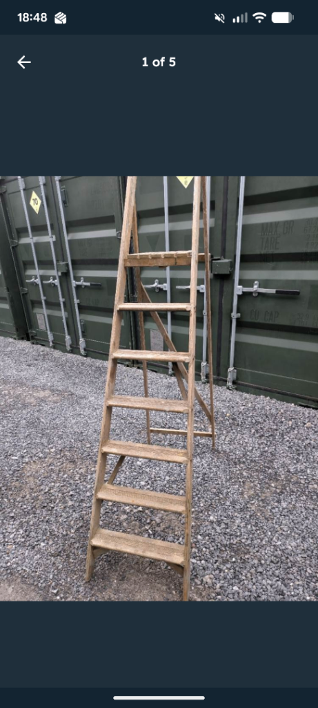Vintage wooden ladder 