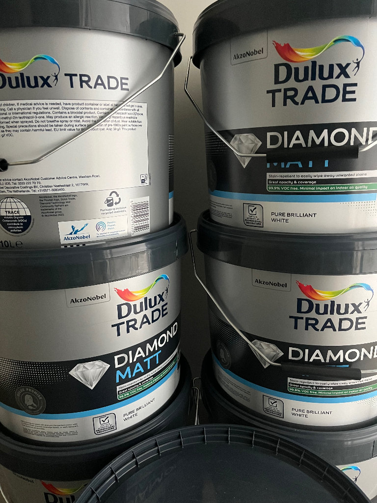 Dulux Diamond Matt Brilliant White Paint 10L