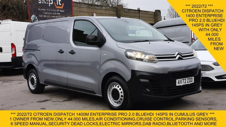 2022 Citroen Dispatch 1400M ENTERPRISE PRO 2.0 BLUEHDI 145PS IN GREY WITH ONLY 44.000 MILES,AIR C...
