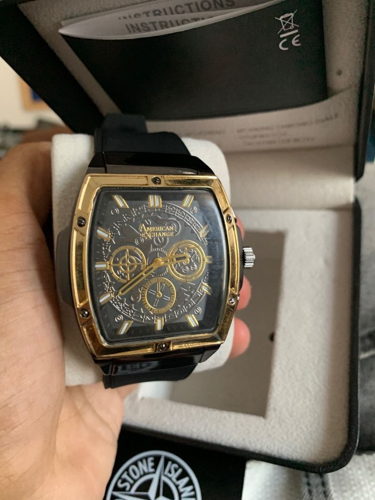 Anerican Exchange Men's Watch Gold & Black – As Good As New