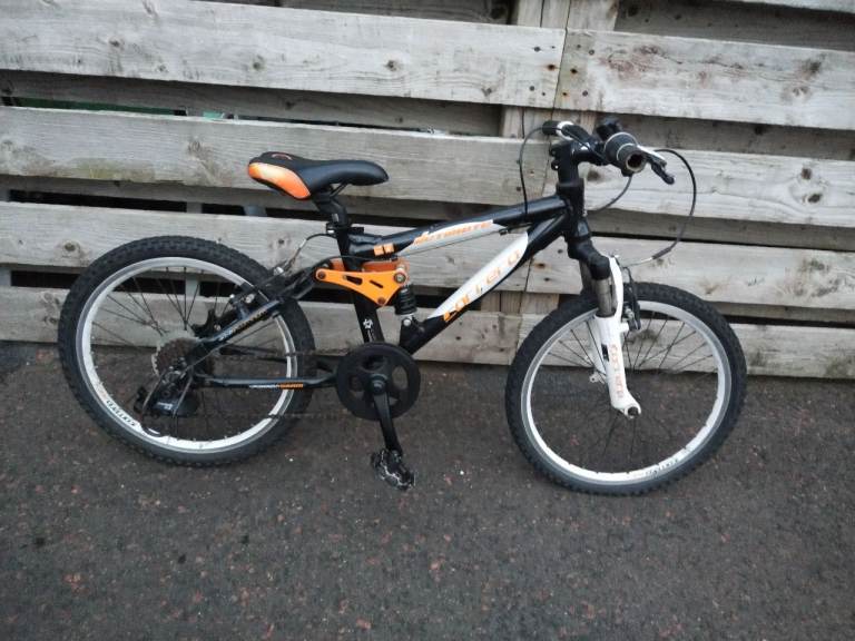 Kids Mountain Bike - Black and Orange, Good Condition