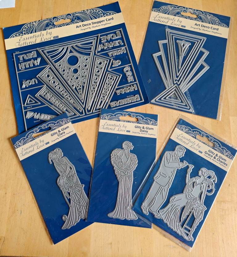 Art Deco Metal Dies & Stamps Crafting Bundle 