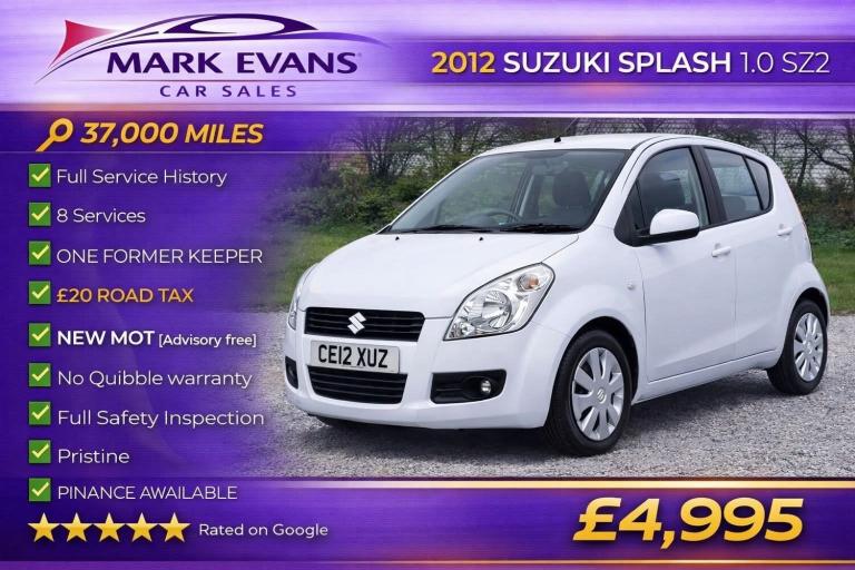 2012 Suzuki Splash 1.0 SZ2 5dr HATCHBACK Petrol Manual