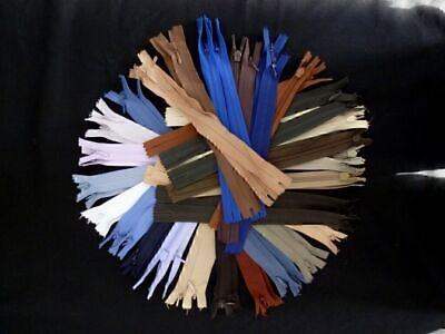 100 NORMAL ZIPS JOB LOT- MORE COLOURS AVAILABLE