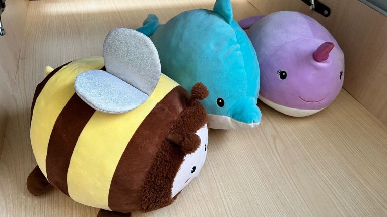 Smoosh Pals Plush Toys – Dolphin, Narwhal, and Bee Bundle
