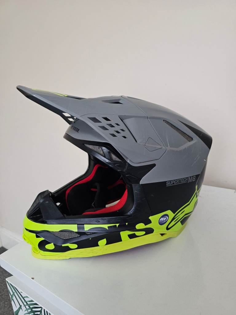 Alpinestars Supertech S-M8 Radium Black Grey Yellow Motocross 