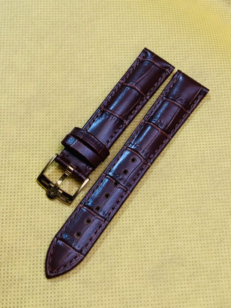 18mm Omega brown leather watch strap 