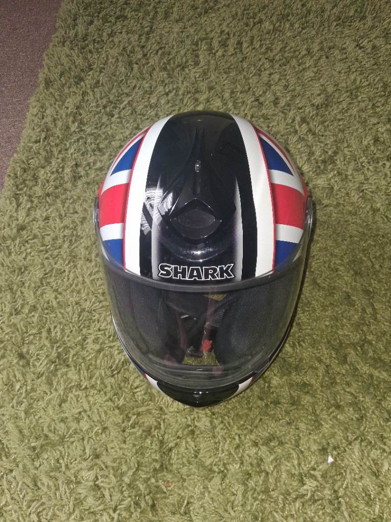 Shark Hurricane Motorcycle Helmet - Union Jack Design, like new.