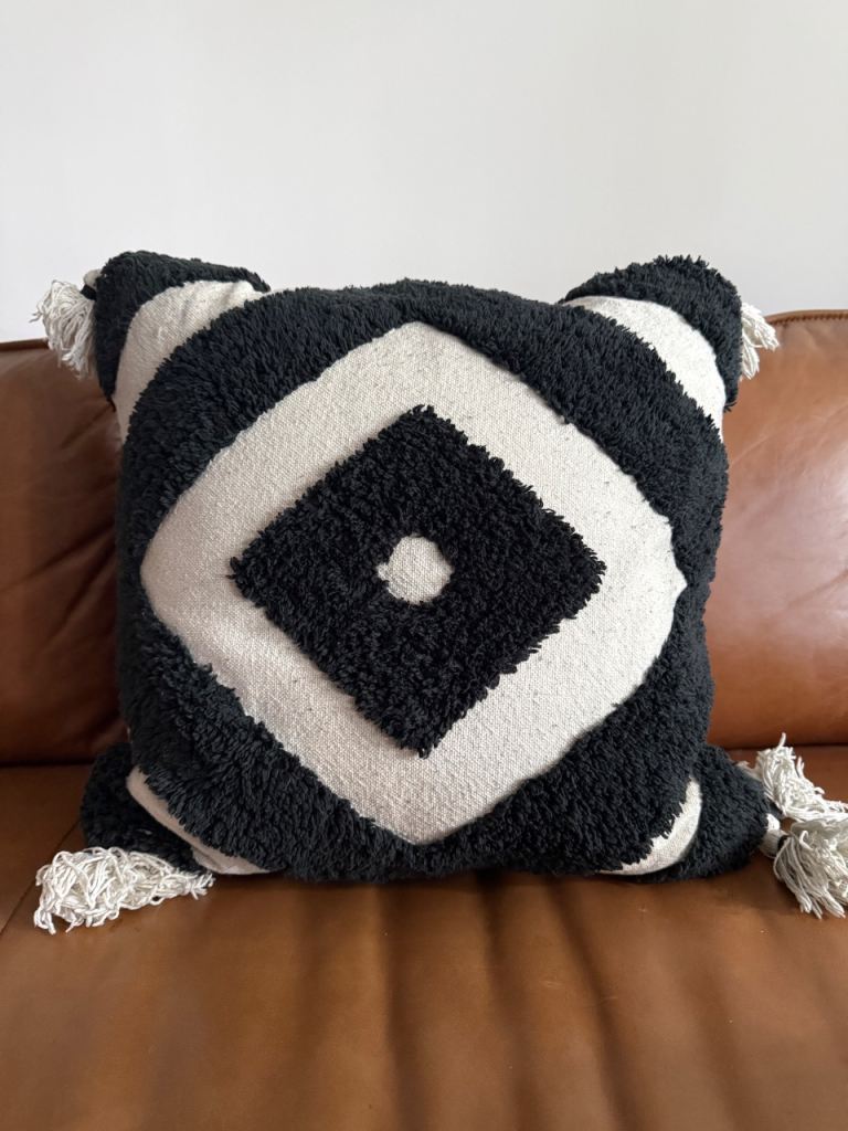 H&M Home Mixed Throw Cushion Selection - Black/Cream/Red