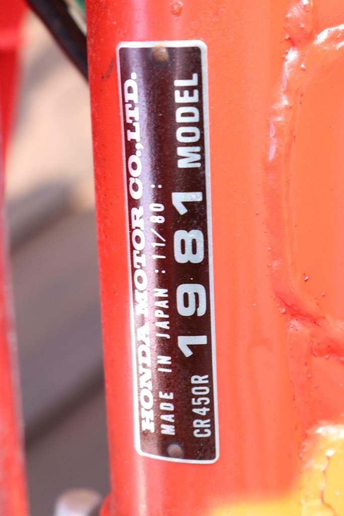 Honda CR450R CR 450 R Elsinore 1980, one year only production. Runs and Rides