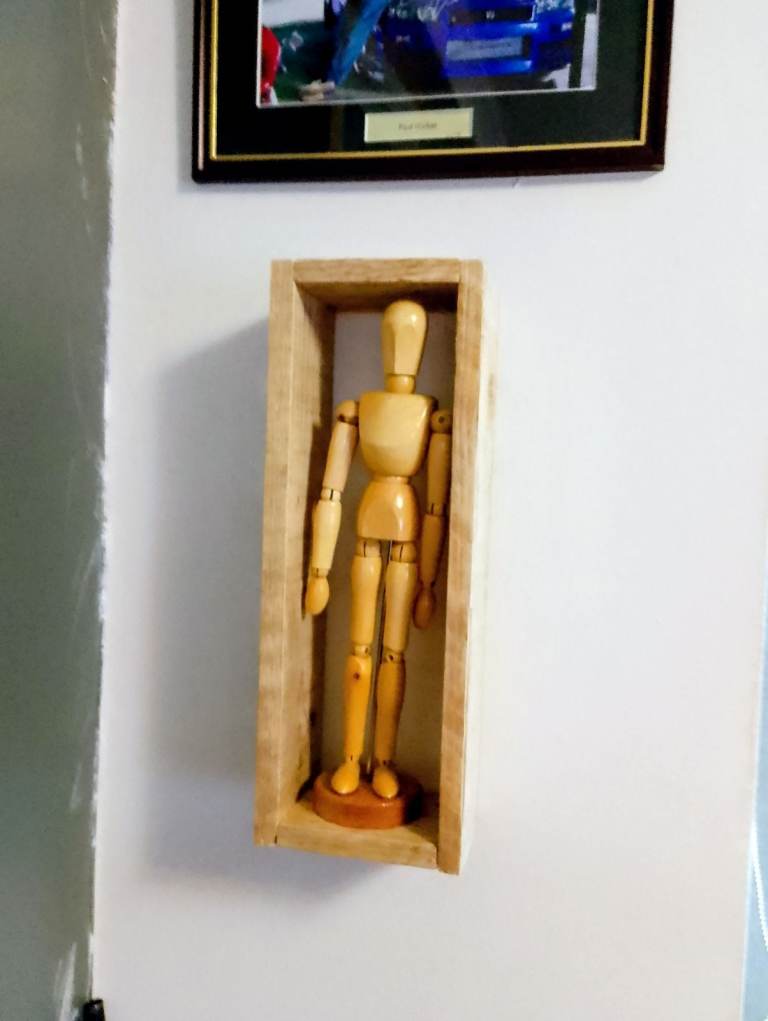 Wooden Mannequin Artist Drawing Model in Display Box