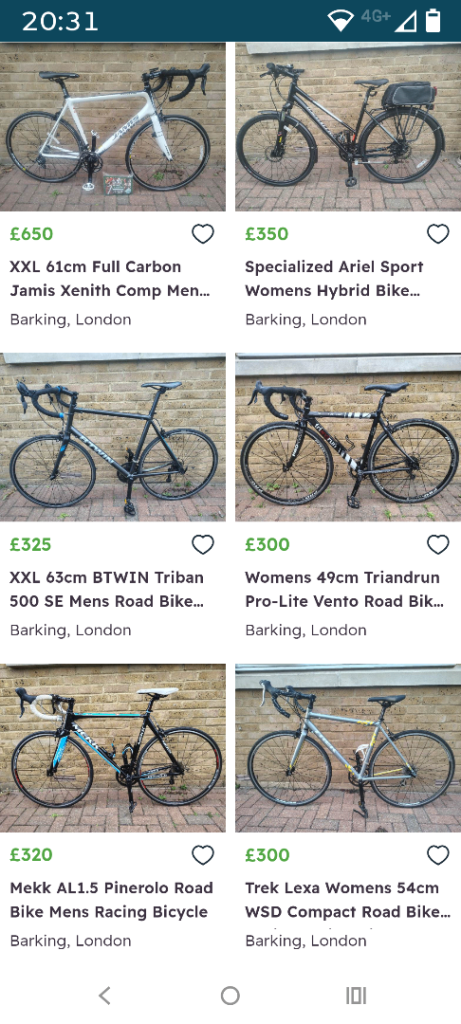 Various Road Bike Hybrid Bike Mountain Bicycle - See Individual listings on account for Spec 