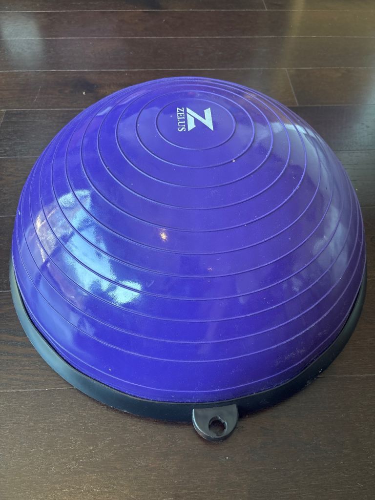 ZELUS Purple Balance Trainer Half Ball for Fitness and Yoga
