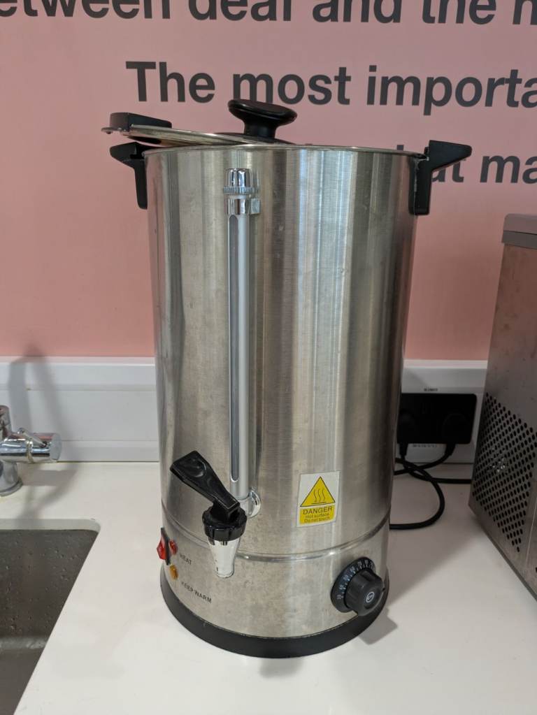 Large Stainless Steel Hot Water Urn - Catering Dispenser