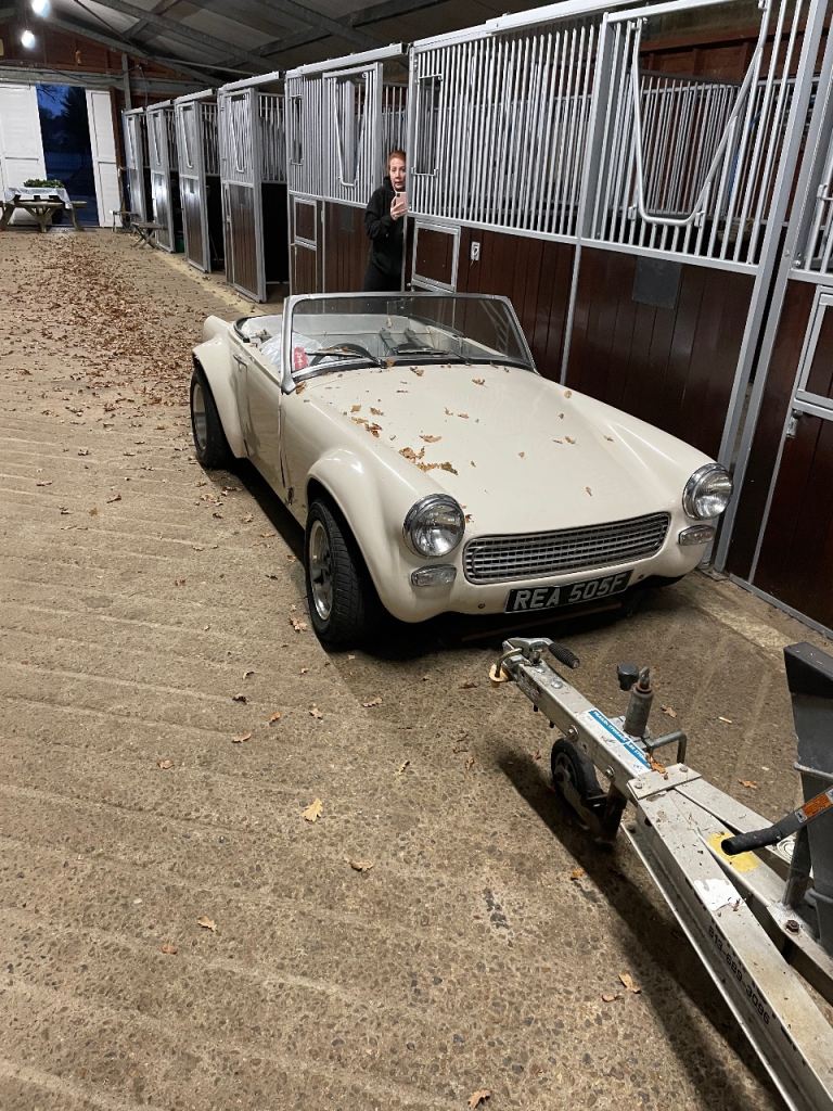Westfield chassis, 2.0l redtop Vauxhall engine with Austin Healy fibreglass body. 