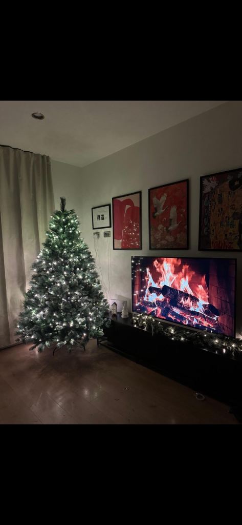 Artificial Christmas Tree with Lights – Good Condition (Bought it for 300£)