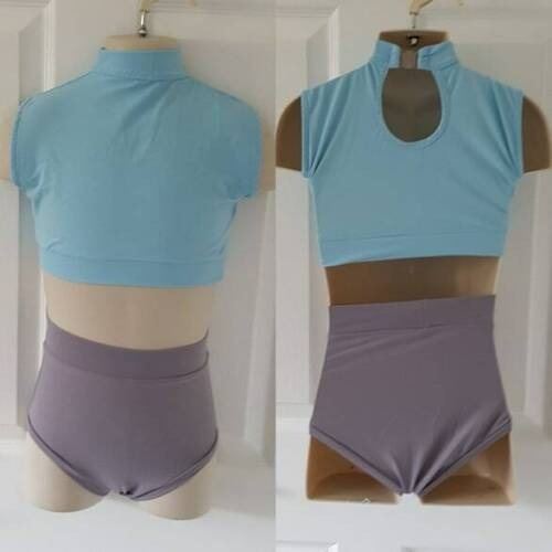 7-8yrs Crop top/Pants 2pce Set Sleeveless Freestyle/Dancewear