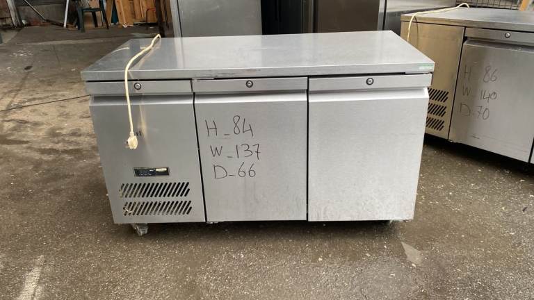 Commercial Undercounter Double Door Fridge – Good Condition
