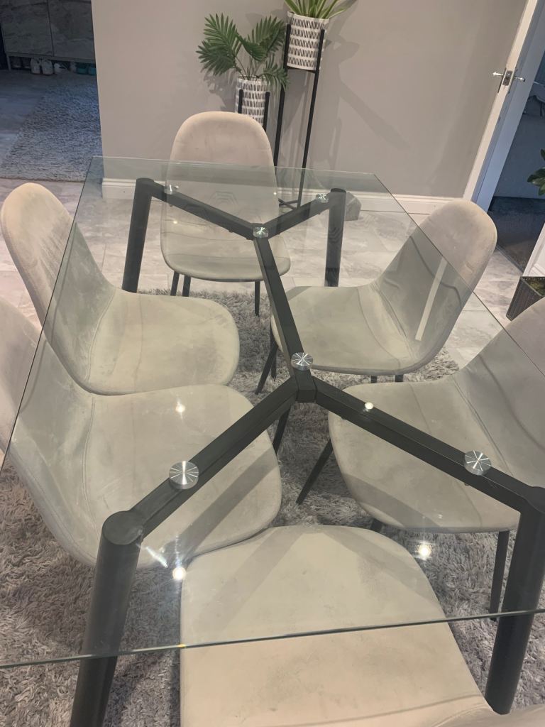 Beautiful contemporary glass table