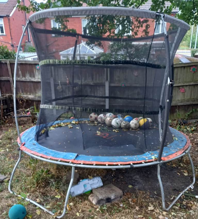 Used Garden Trampoline with Safety Net – Fair Condition