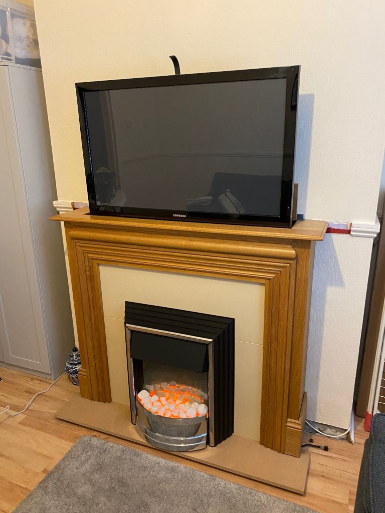 Fire place with TV