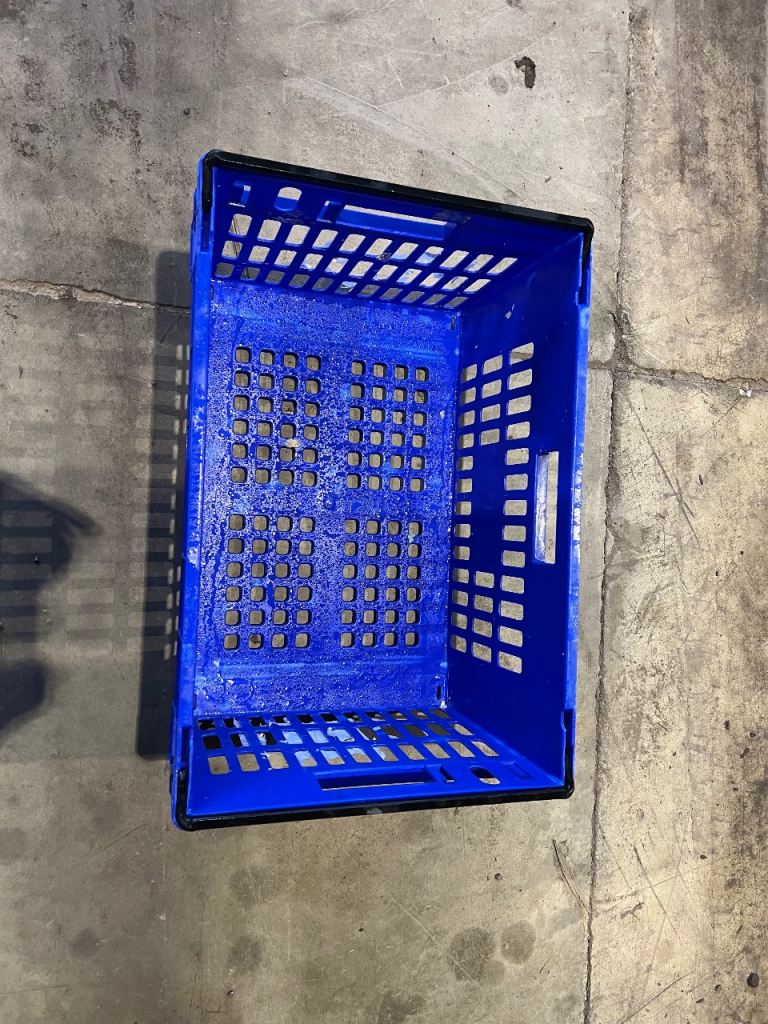 Plastic bale arm crates