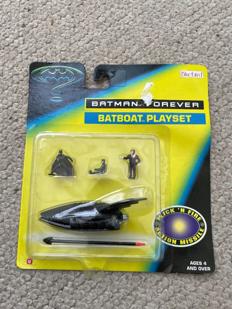 Vintage batman forever batboat in original unopened packaging 